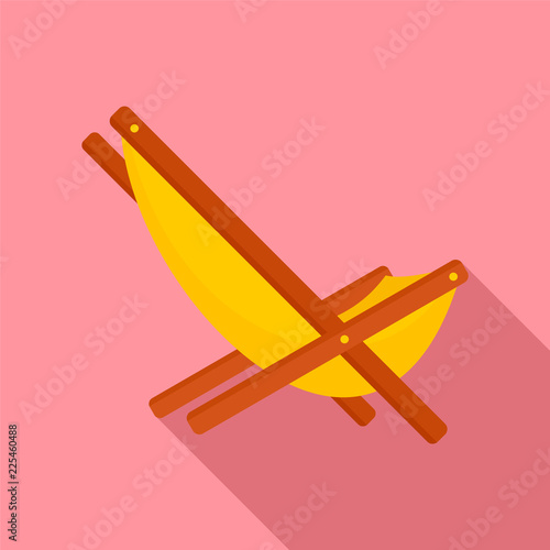 Hammock chair icon. Flat illustration of hammock chair vector icon for web design