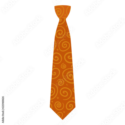 Orange tie icon. Flat illustration of orange tie vector icon for web design