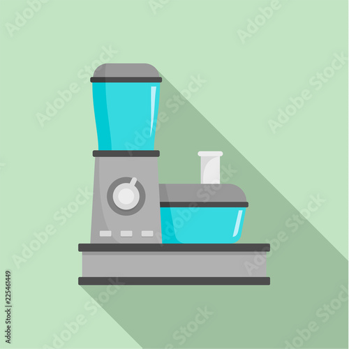 Food processor icon. Flat illustration of food processor vector icon for web design