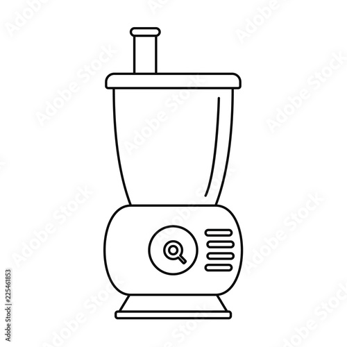 Small food mixer icon. Outline small food mixer vector icon for web design isolated on white background