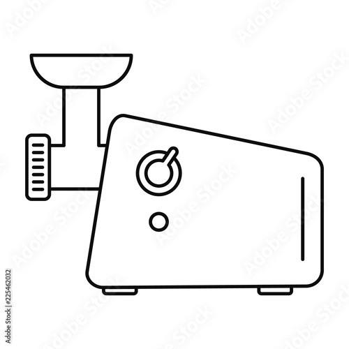 Meat grinder machine icon. Outline meat grinder machine vector icon for web design isolated on white background