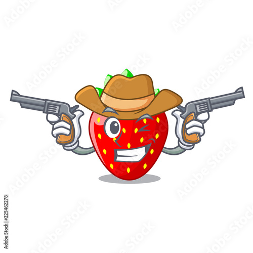 Cowboy character strawberry sweet in store fruit
