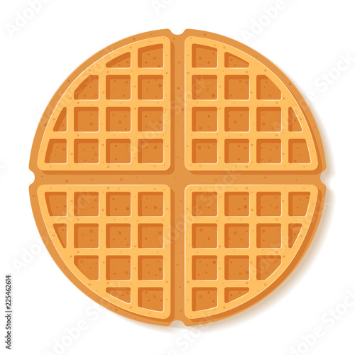 Round waffle. Vector illustration. photo