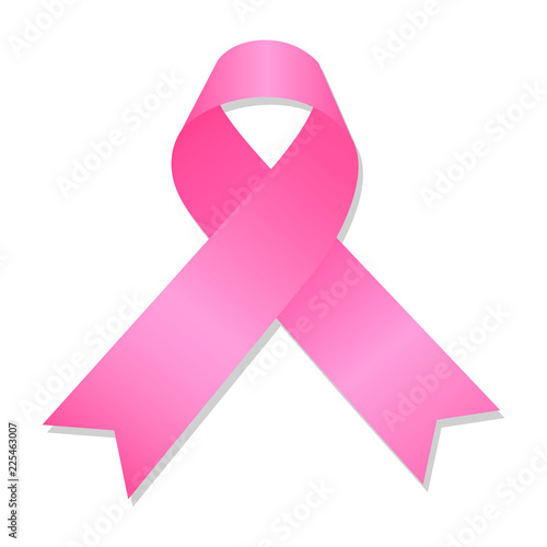 Small pink ribbon icon. Isometric of small pink ribbon vector icon for web design isolated on white background