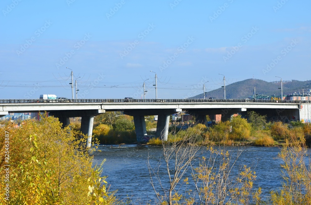 A bridge over the river