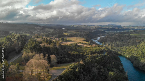 Huka Falls and countryside, New Zealand