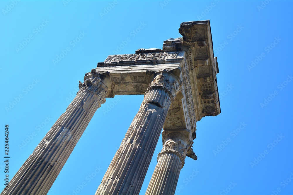 Ancient Roman columns of the Marcello theater in Rome, Italy. Ancient Roman columns of the Marcello theater in Rome, Italy.