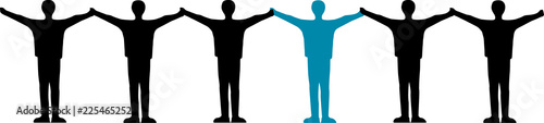 Menschen Hand in Hand - Integration