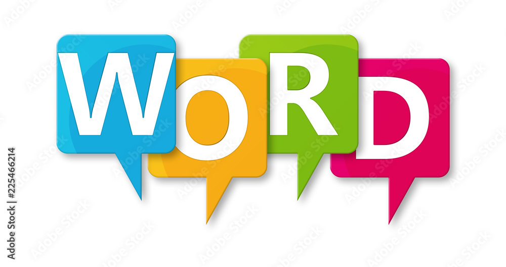 Word - letters written in beautiful boxes on white background Word - letters written in beautiful boxes on white background