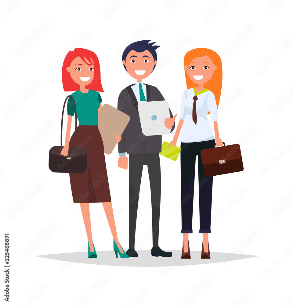 Business People in Formal Wear, Vector Managers Business People in Formal Wear, Vector Managers