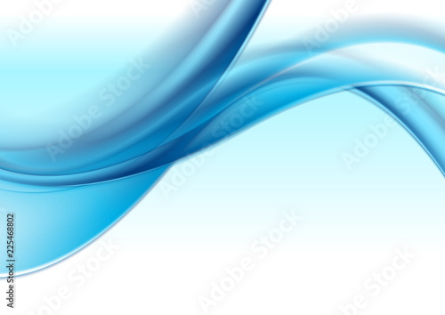 Abstract blue soft iridescent waves background