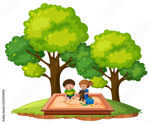 Children in sand pit