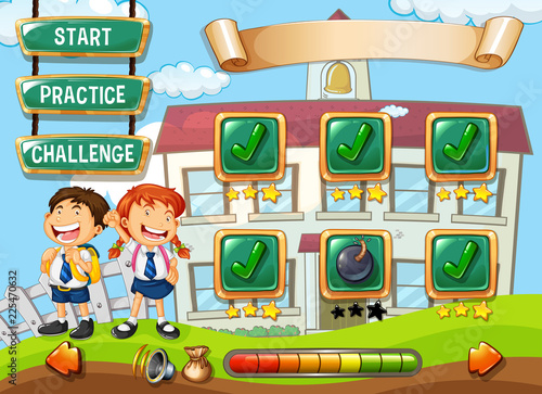 Student at school game template