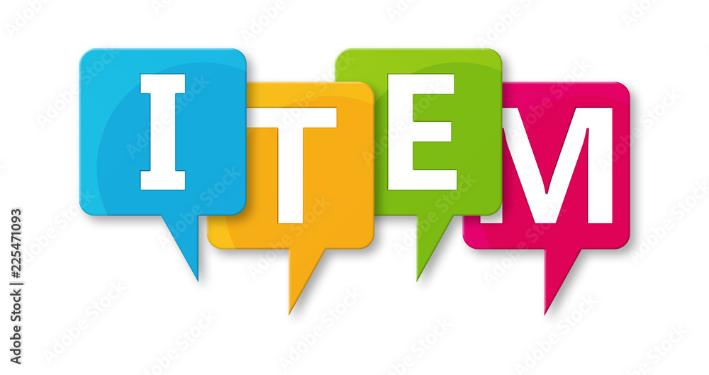 Item - letters written in beautiful boxes on white background Item - letters written in beautiful boxes on white background