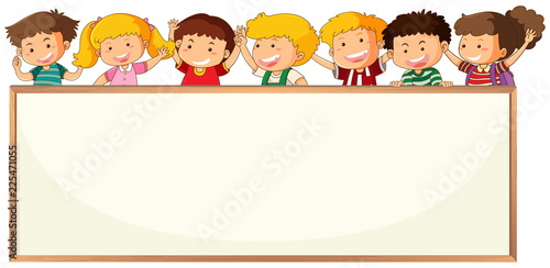 Wallpaper Mural Children on blank frame template Torontodigital.ca