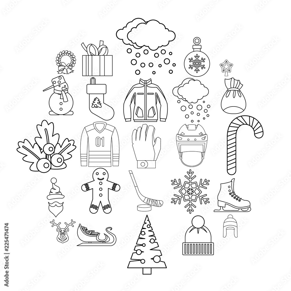 Obraz premium Stuff icons set. Outline set of 25 stuff vector icons for web isolated on white background