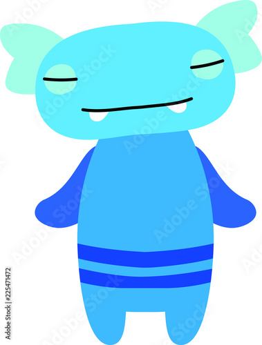 Cartoon tiny monster vector