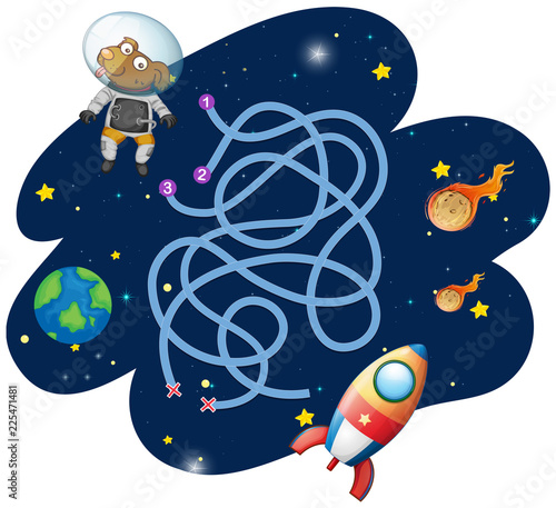 Dog astronaut game template