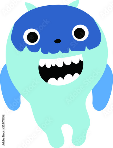Cartoon tiny monster vector