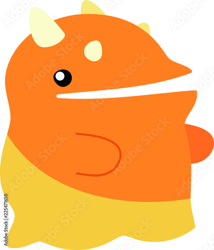 Cartoon tiny monster vector