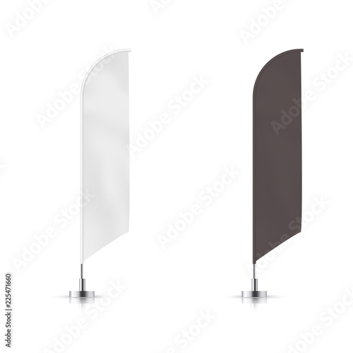Vector set of different types banner flag