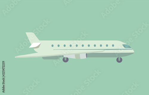 Aircraft Flying Leaving Trace Vector Illustration