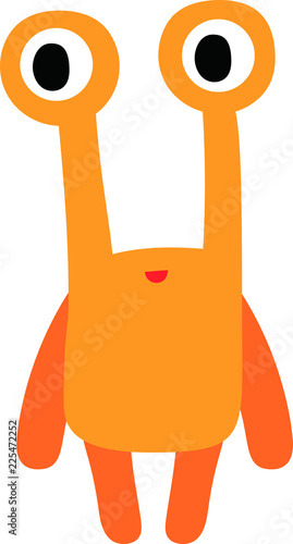 Cartoon tiny monster vector