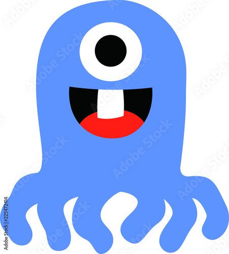Cartoon tiny monster vector
