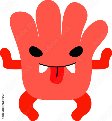 Cartoon tiny monster vector