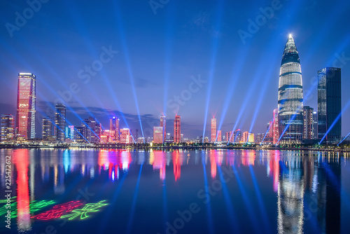 2018 China National Day Shenzhen Nanshan District Light Show
