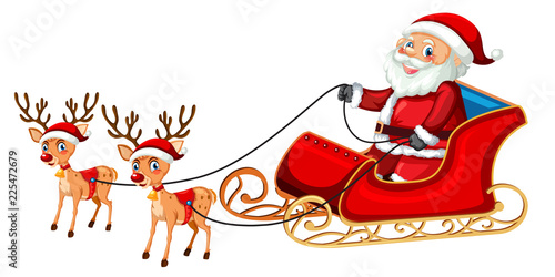 Santa claus riding sleigh