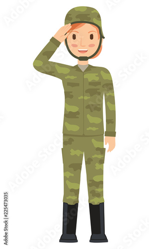 A soldier homage to the commandant in the ceremony