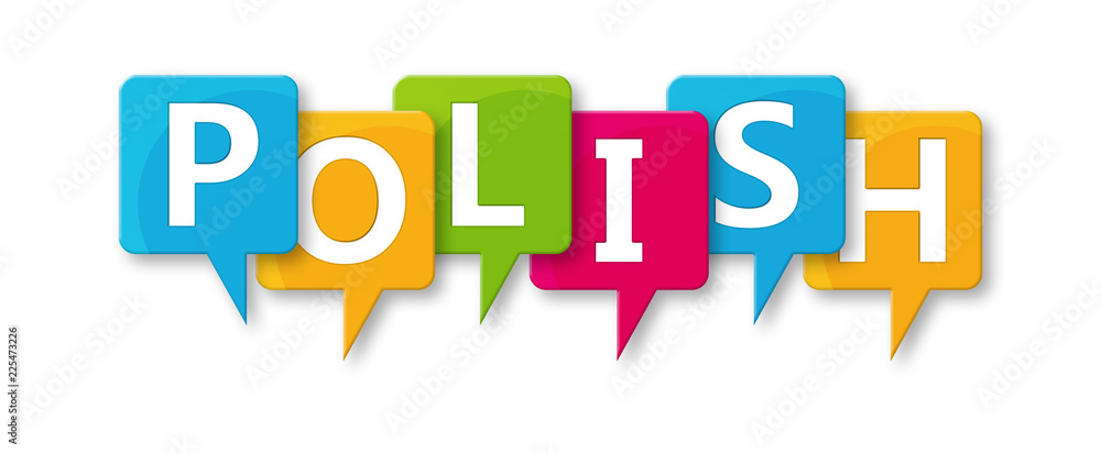 Polish - letters written in beautiful boxes on white background Polish - letters written in beautiful boxes on white background