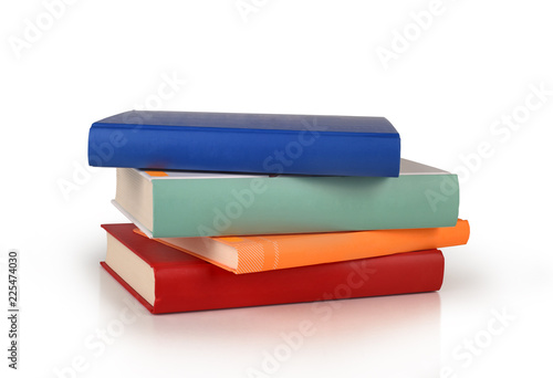 color books stack isolated
