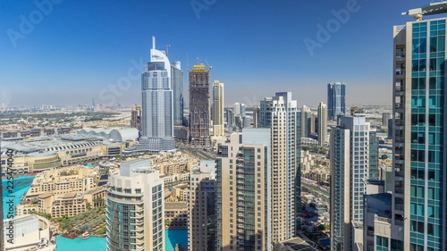 Dubai downtown during all day timelapse © neiezhmakov