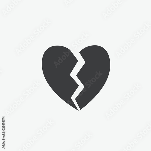 Broken Heart Vector Icon