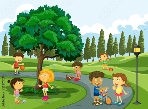 Children playing in the park