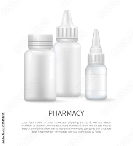 Pharmacy Poster with Nasal Spray Container Capsule