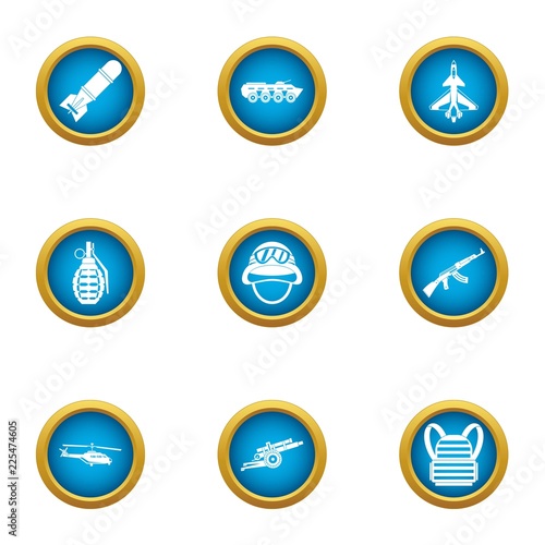 Free Download Bombard icons set. Flat set of 9 bombard vector icons for web isolated on white background - GFXLoad