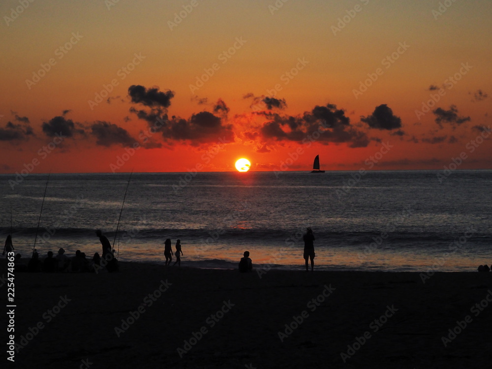 Sunset at Boucan Canot beach Sunset at Boucan Canot beach