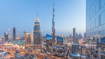 Wandcirkels Dubai Sheikh Zayed Road in Dubai  © HyperlapsePro