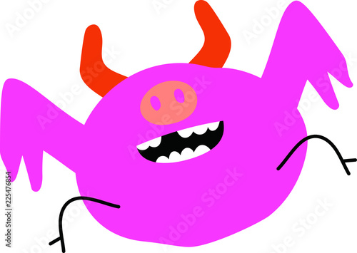 cartoon cute monster vector