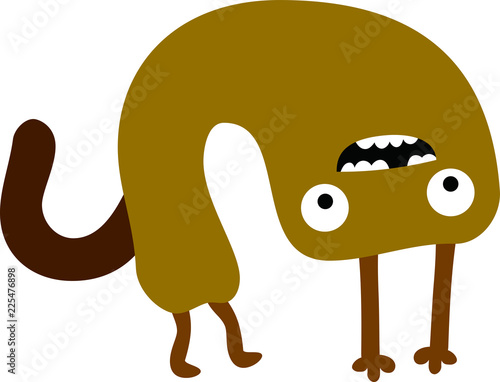 cartoon cute monster vector