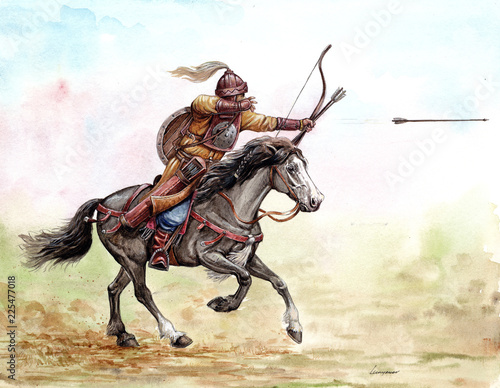 Картината върху платно Mounted knight