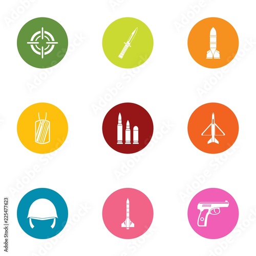 Direct icons set. Flat set of 9 direct vector icons for web isolated on white background