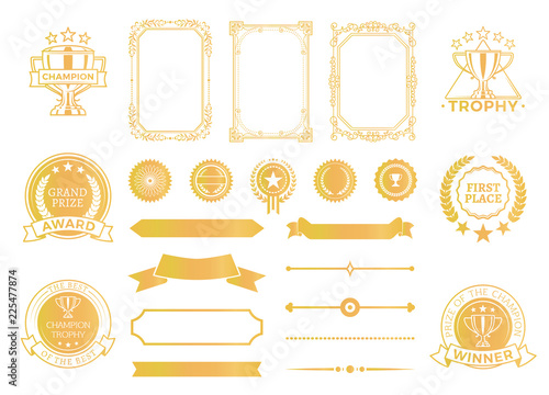 First Place Certificates and Diploma Decor Set