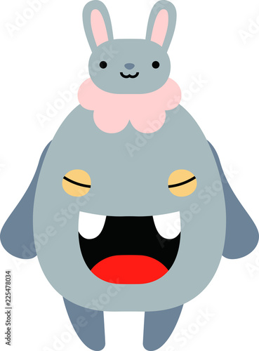 cartoon cute monster vector