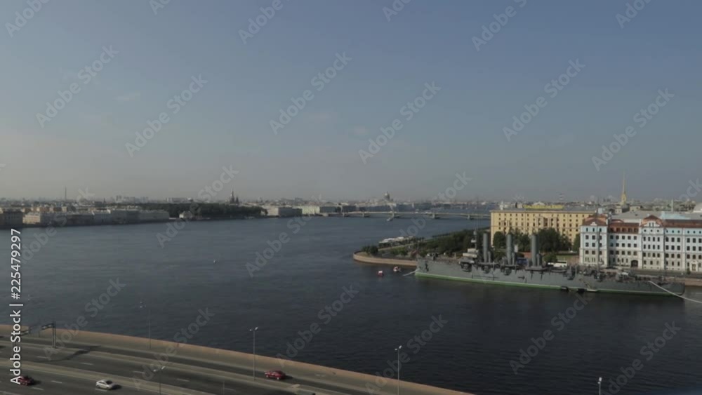 Russia. Saint-Petersburg. Neva river. The Cruiser Aurora. Russia. Saint-Petersburg. Neva river. The Cruiser Aurora.