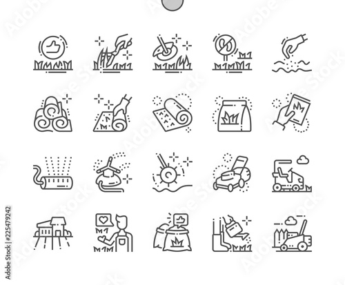 Lawn Well-crafted Pixel Perfect Vector Thin Line Icons 30 2x Grid for Web Graphics and Apps. Simple Minimal Pictogram