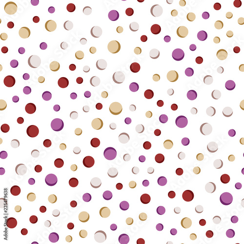 vector seamless pattern with small simple circles on a white background
